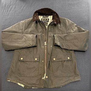 Barbour Reelin Wax-coated Jacket. Size Large.